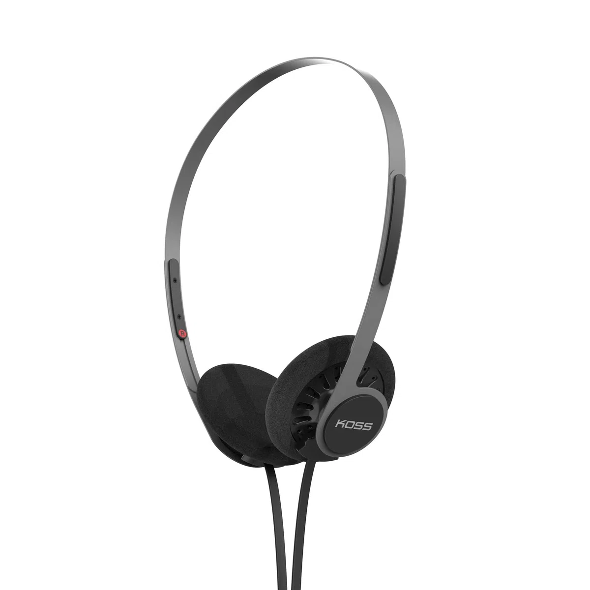 Koss KPH40 - Cuffie on-ear utili, sistema di cavi intercambiabili staccabili, stile retrò, design ultra leggero (nero invisibile)