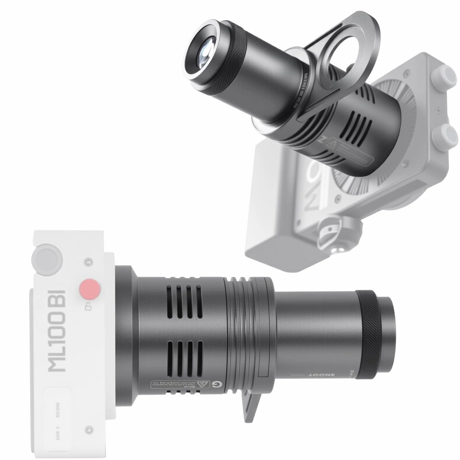 DF DIGITALFOTO Mini Ottico Snoot Proiettore, Attacco per Faretto Fotografico con Supporto Zhiyun/Ulanzi/Godox, 33 Gobo, Telaio Magnetico, Compatibile con ZHIYUN CINEPEER CX100, Godox ML100Bi/ML60IIBi