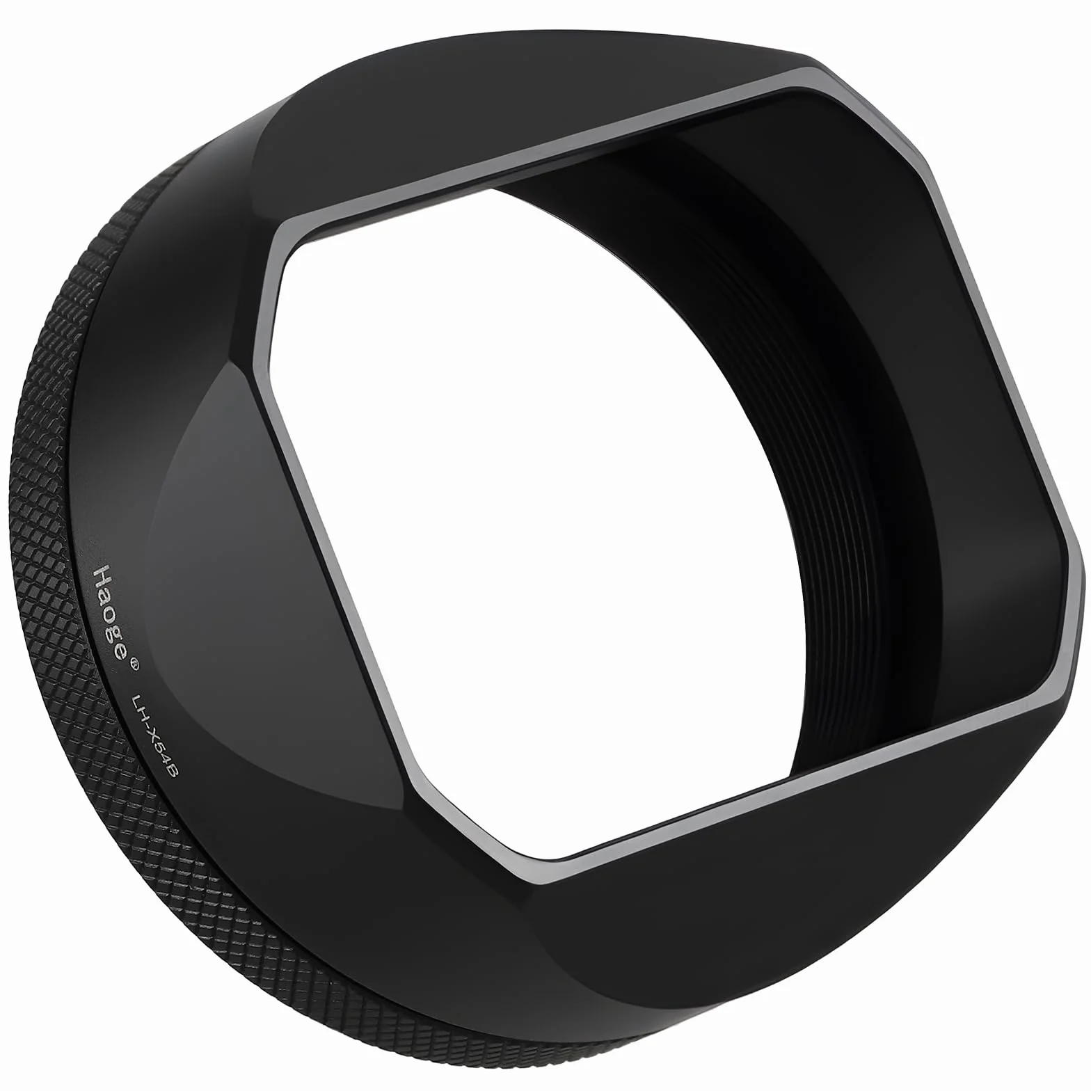 Haoge LH-X54B - Paraluce quadrato in metallo per fotocamera Fuji X100VI X100V, con anello adattatore filtro UV da 49 mm, colore: nero