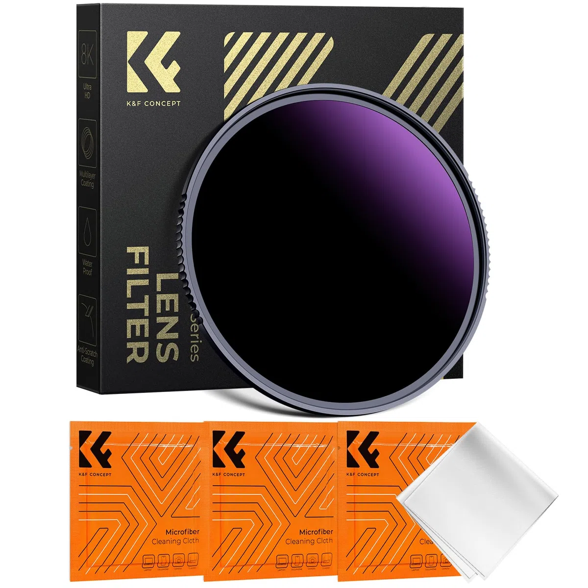 K&F CONCEPT Nano-Xcel 72mm Filtro ND10000000 (20 f-Stops) per Eclissi Solare, Filter a Densità Neutra ND1000000 Filtri per Fotografia di Solari in Vetro Ottico HD con Rivestimento Nano a 28 Strati