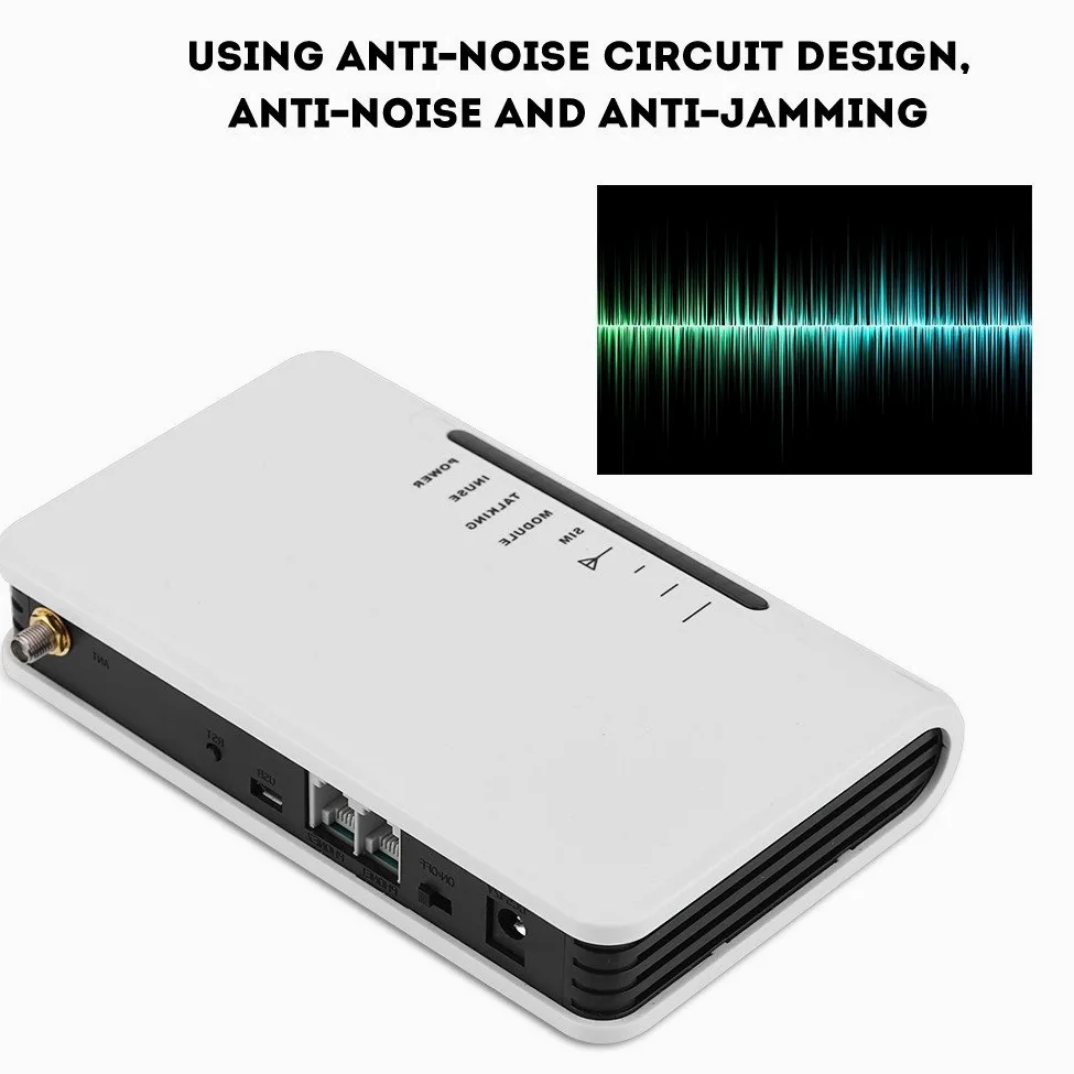 Bewinner Adattatore del Telefono Wireless, Terminale Wireless Gateway gsm con Rilevamento di Ingresso DTMF Standard, Adattatore Telefonico Internet