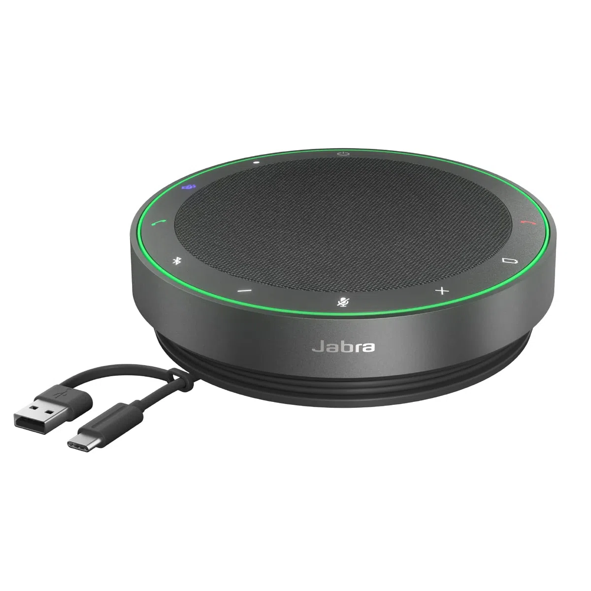 Jabra Speak2 75 Speaker Bluetooth Senza Fili per Lavoro, Grigio Scuro | 4 microfoni a cancellazione di rumore, altoparlanti da 65 mm, funzione di collegamento USB-A e USB-C, per Microsoft Teams