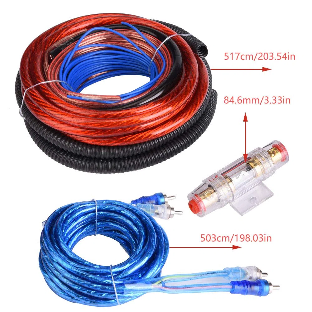 4 Guage 2800W Car audio Subwoofer Amplificatore Installazione altoparlanti Cavo Cavo Kit Fusibile