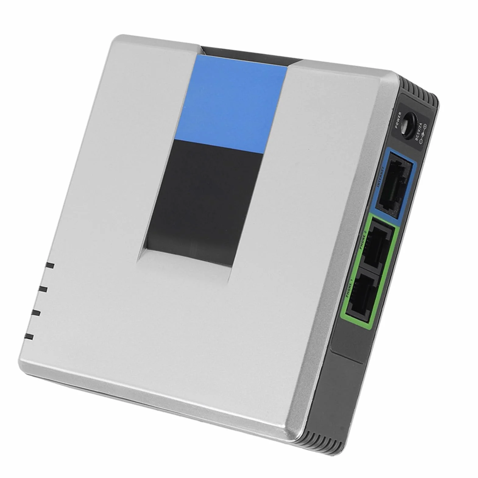 Voip Gatewayinternet Voip Internet Telefono 2 Porte Adattatore SIP RJ45 Cavo per Router Orinaria Pap2t + Telefono = Internazionale Nazionale o (Banda Larga + Router a Banda Larga (Spina europea)