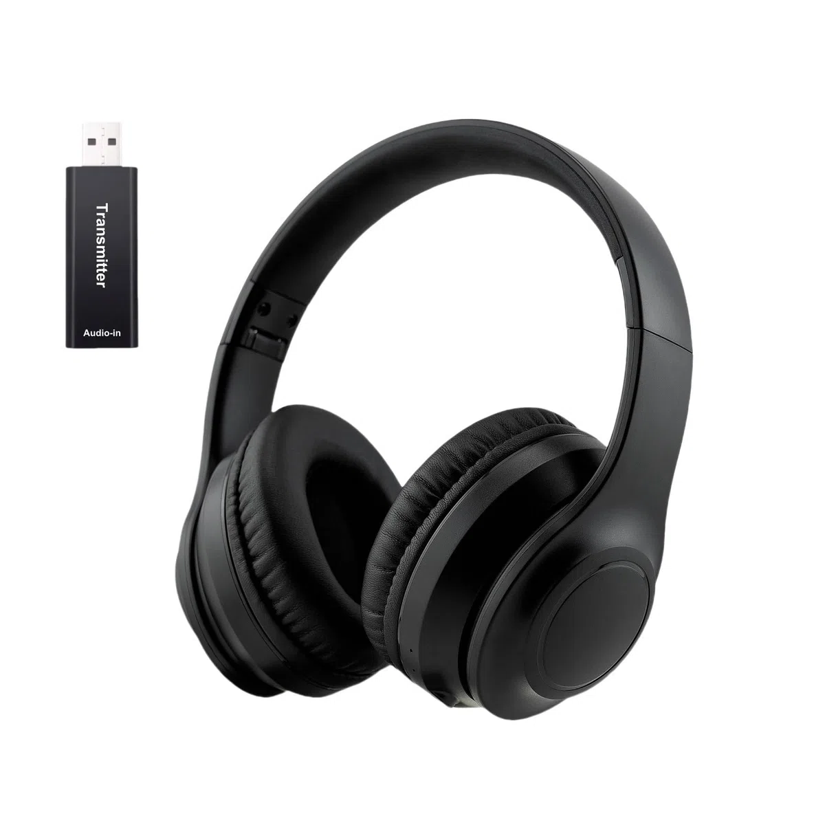 Cuffie TV Wireless per Anziani con ANC, Bluetooth 5.3 & Trasmettitore 3-in-1 (USB/RCA/AUX) per TV Non-Bluetooth, 35 Ore Autonomia, 220g Leggere Pieghevoli, Regalo per Genitori Anziani