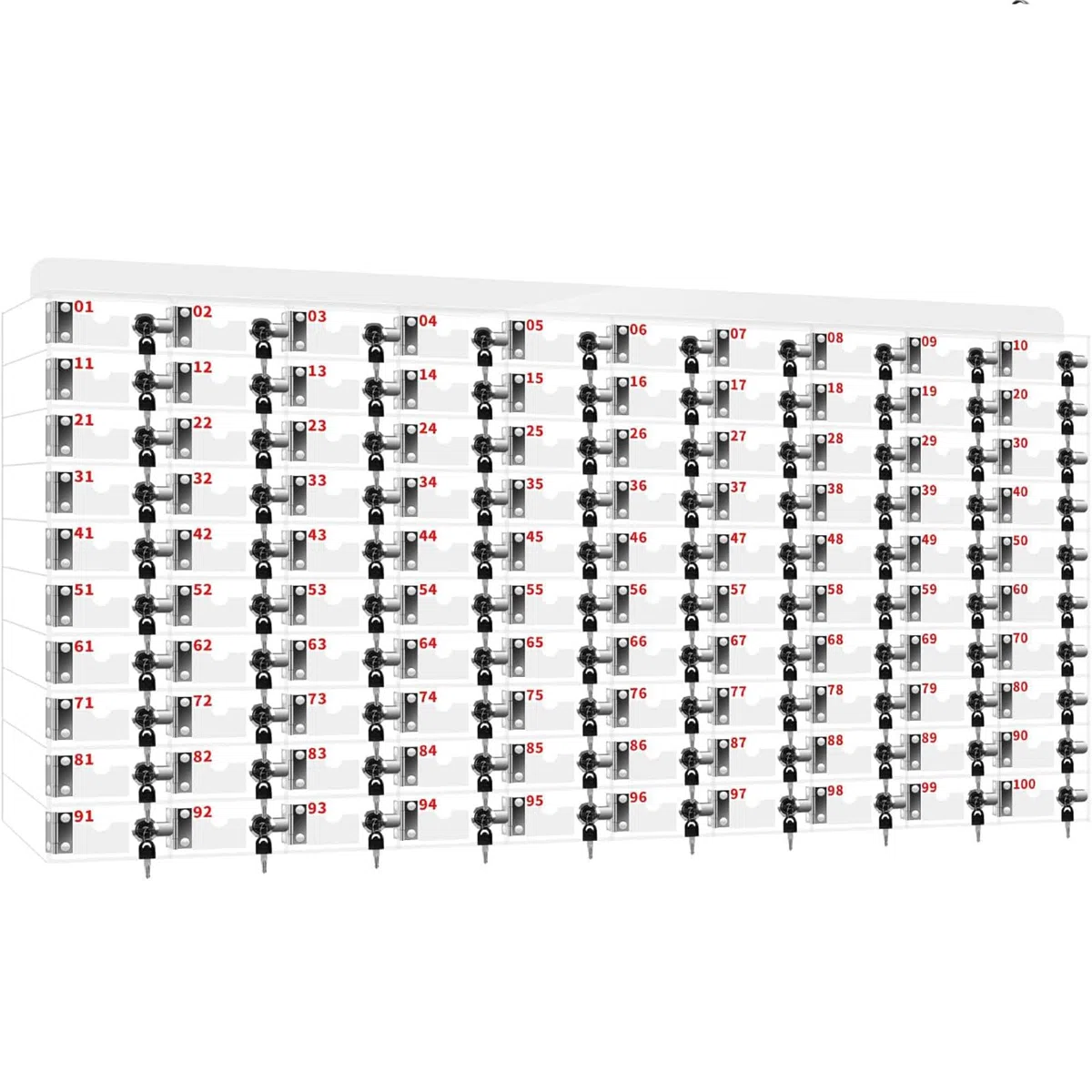 Caja de Almacenamiento para teléfonos móviles Soporte acrílico para teléfonos móviles Caja de Almacenamiento de Escritorio Caja de Almacenamiento de teléfonos móviles de acrílico con 100