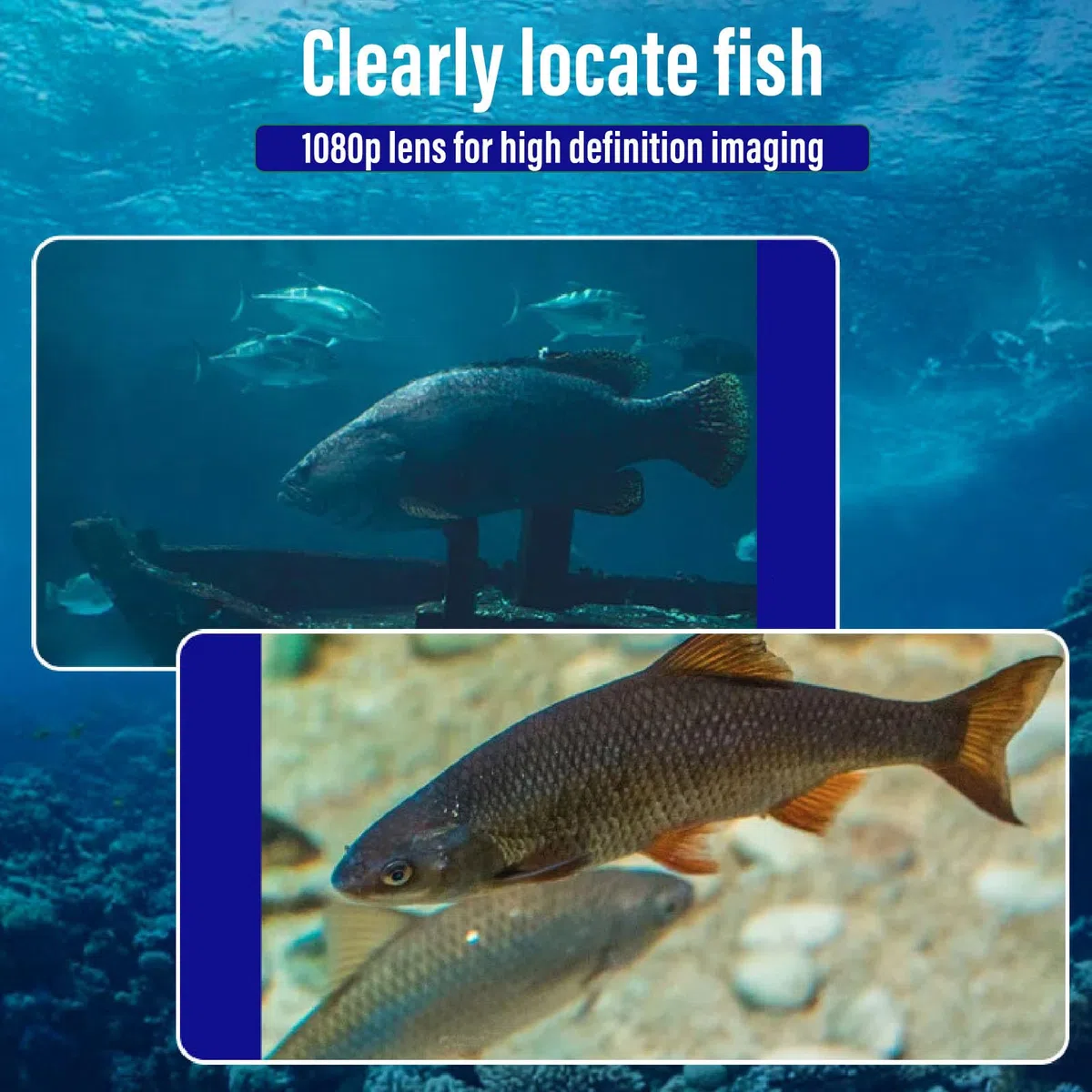 Telecamera Pesca Subacquea, Fotocamera Pesca Al Ghiaccio Portatile Largo Angolare 1080p con Schermo 4,3 Pollici e Cavo 30 M, Telecamera Subacquea Pesce per la Pesca in Barca Marina