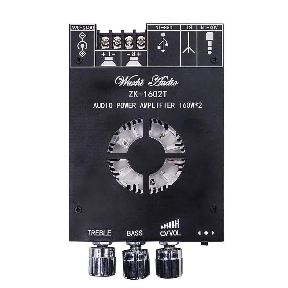 WANGCL 2 * 160W TDA7498E Potenza Subwoofer Stereo Amplificatore Scheda Bluetooth Compatibile 2.0 Canali Classe D Home Theater Audio Amp
