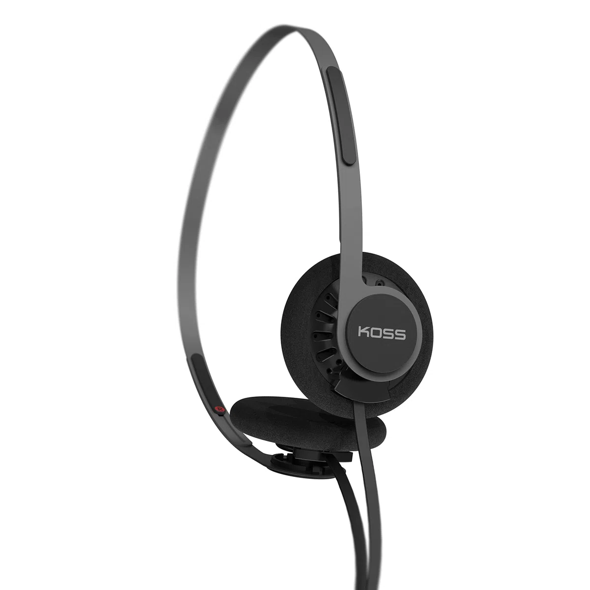 Koss KPH40 - Cuffie on-ear utili, sistema di cavi intercambiabili staccabili, stile retrò, design ultra leggero (nero invisibile)