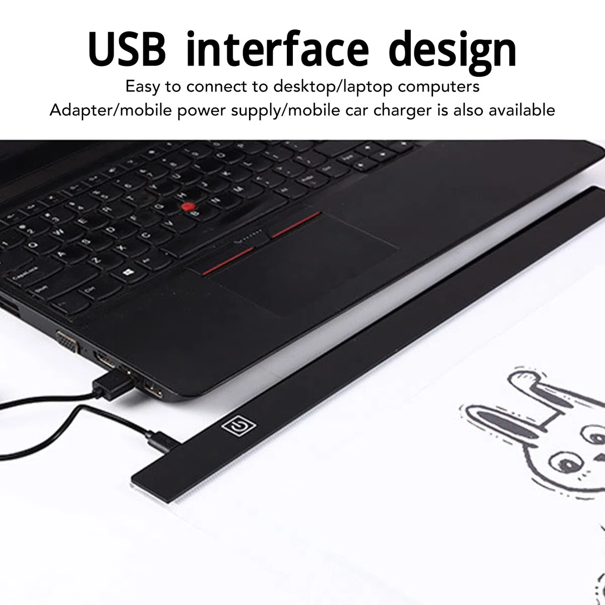 Tappetino Luminoso a LED A3, Tappetino da Disegno Ultrasottile Portatile da 12.000 K con 37 Perline LED, Tavolo Luminoso con Alimentazione USB Dimmerabile per Artisti, Disegno,
