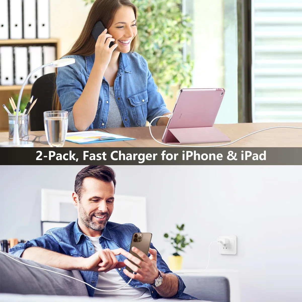 i.Phone 15 Pro Max - Caricabatterie per ricarica rapida, da USB C a C, lungo 1,8 m, con blocco di ricarica veloce da 20 W, per i.Phone 15/15 pro/15 pro max/15 Plus, i Pad Pro/air, Google Pixel,