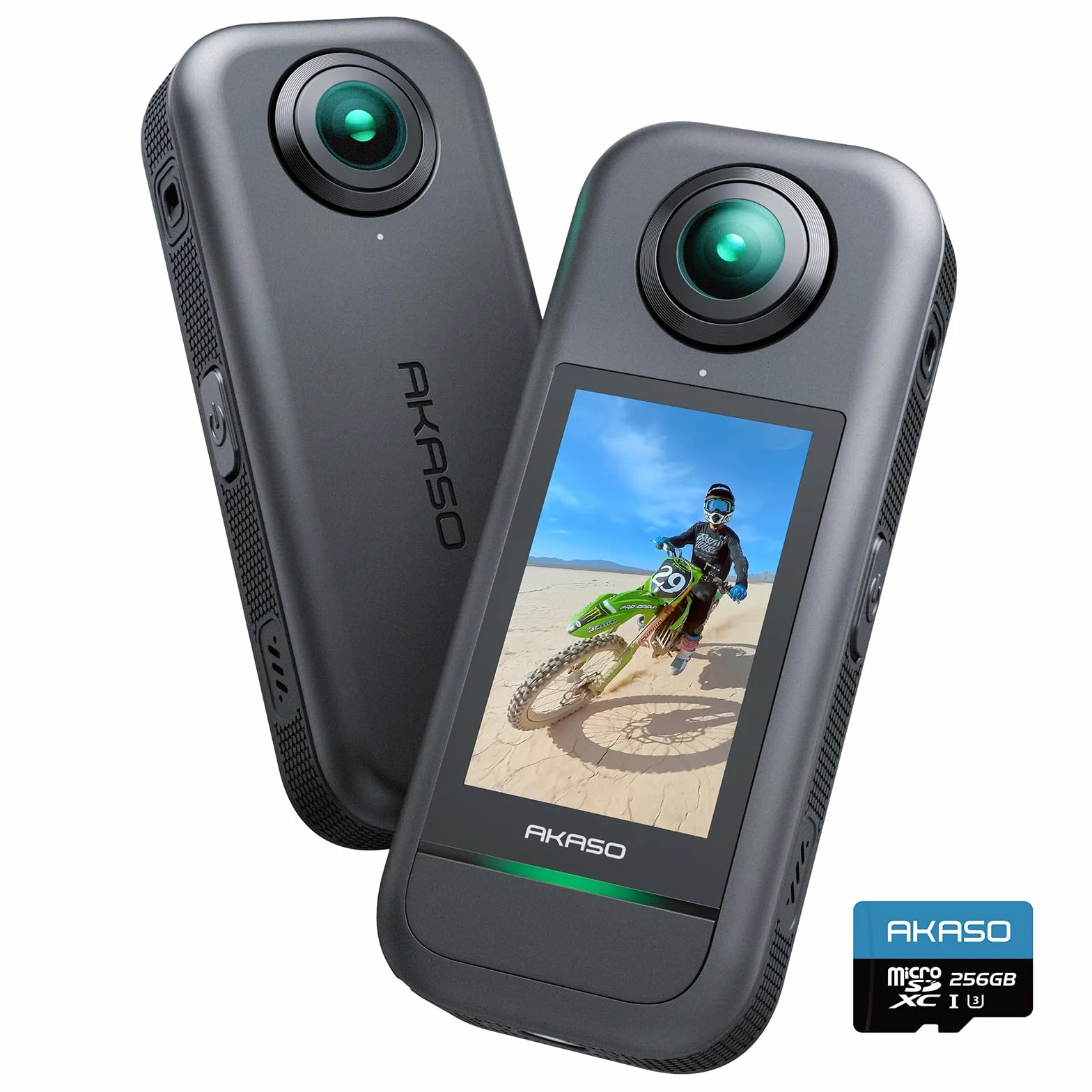 AKASO Action Cam Creator 360° con microSD da 256 GB