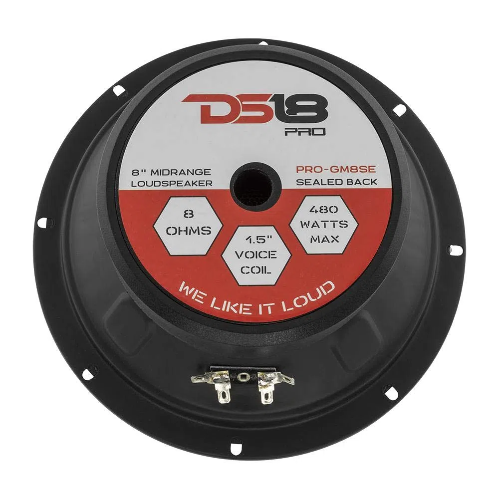 DS18 PRO-GM8SE 8-Inch Sealed Torna Midrange Altoparlante 8 Ohm - 480 Watt Max, 140 watt RMS - 1 Speaker Nuovo modello 8-inch