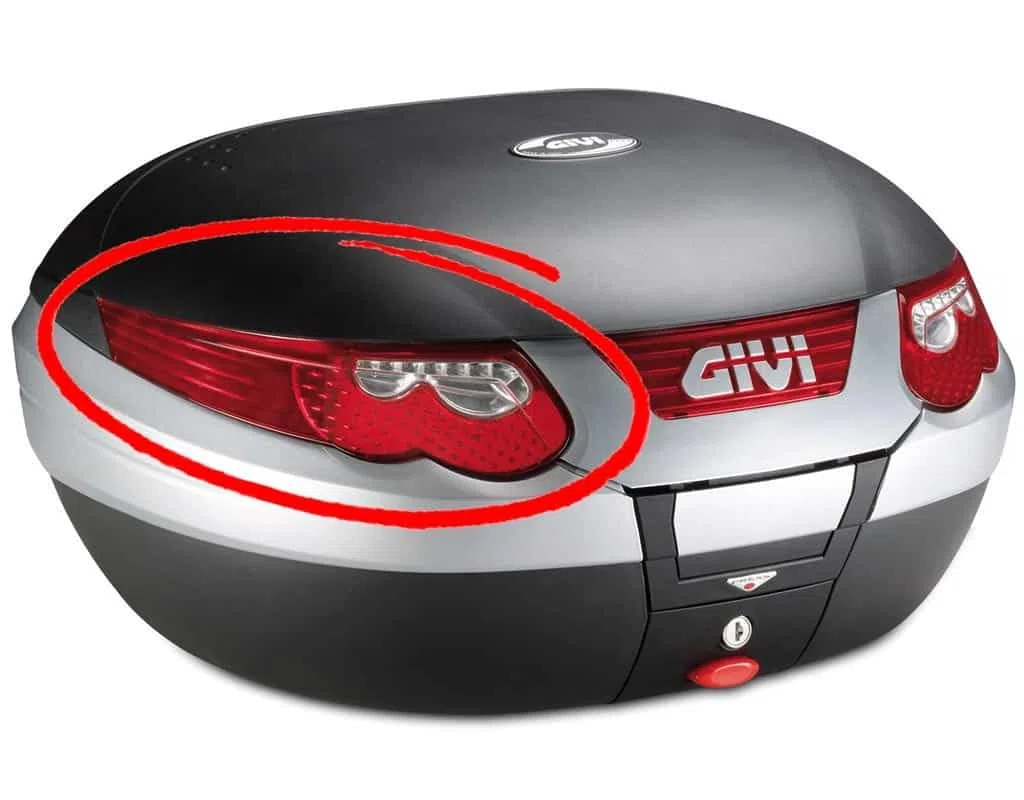GIVI Z696R Riflettore Rosso con Fondo Bianco