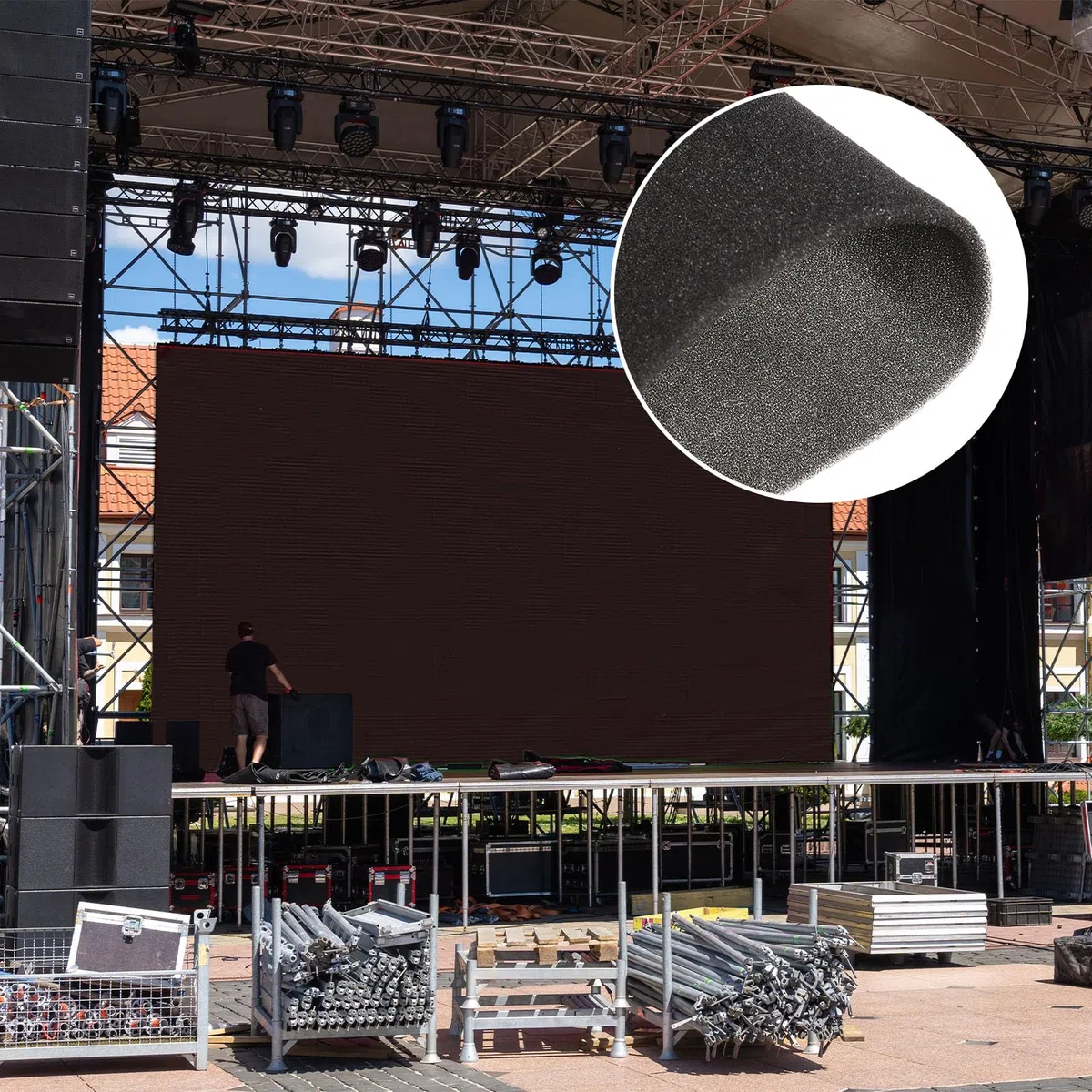 QUARKZMAN Speaker Mesh PRO Griglia Per Altoparlante Schiuma Acustica Copertura Antipolvere Spugna Acustica Spessore 5mm Per Altoparlanti Da Palco Line Array Audio Professionale DJ.
