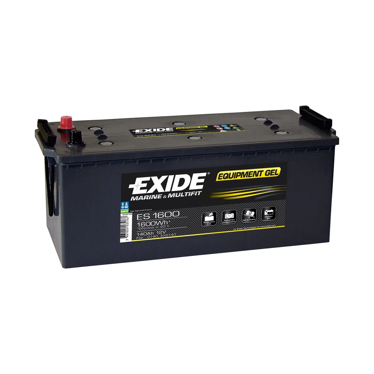 EXIDE BATERÍA 12V/140AH - 900 CCA - Gel Equipment ES1600