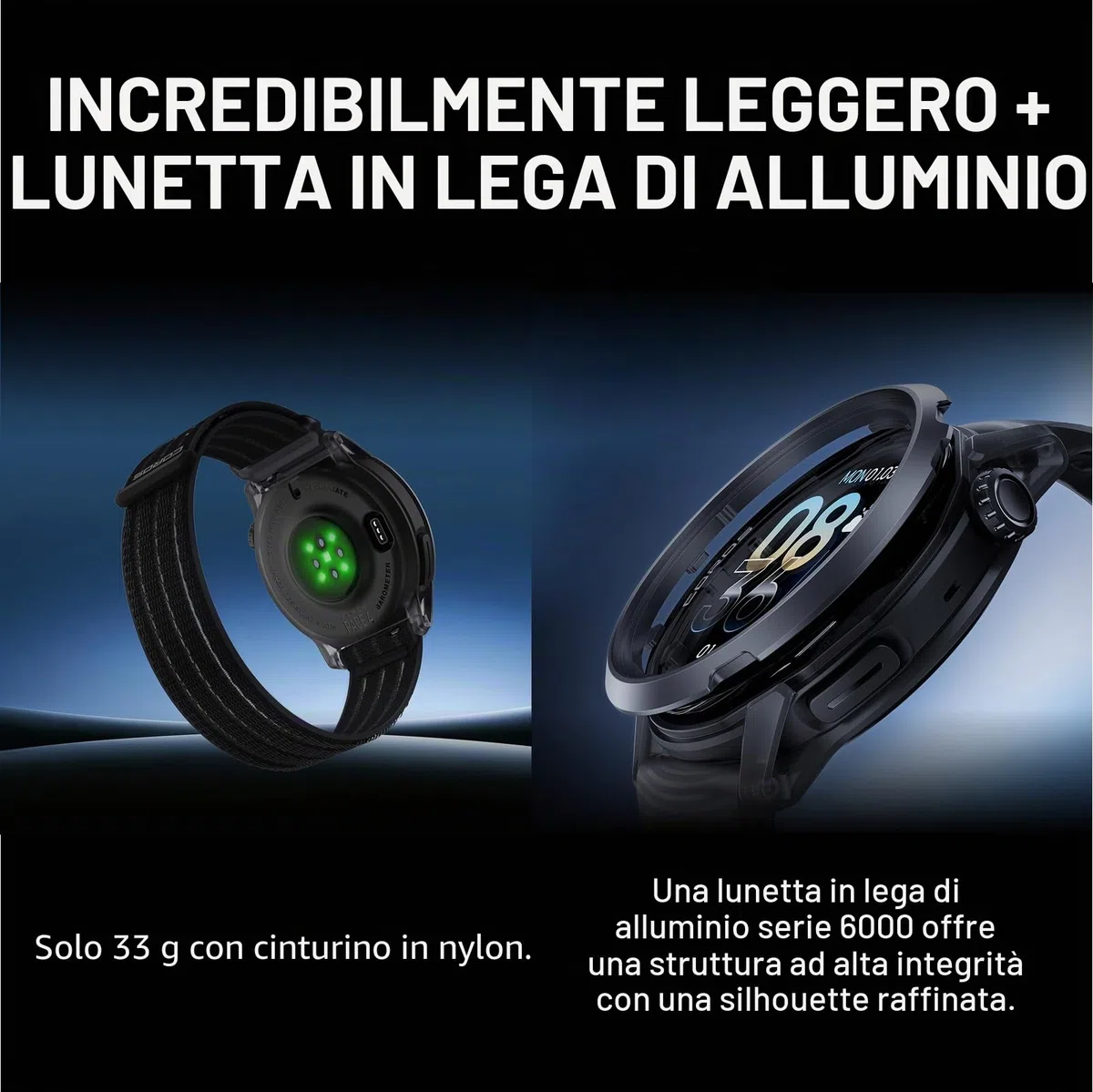 COROS PACE 4 Orologio GPS sportivo - Nero Cristallo, Alluminio