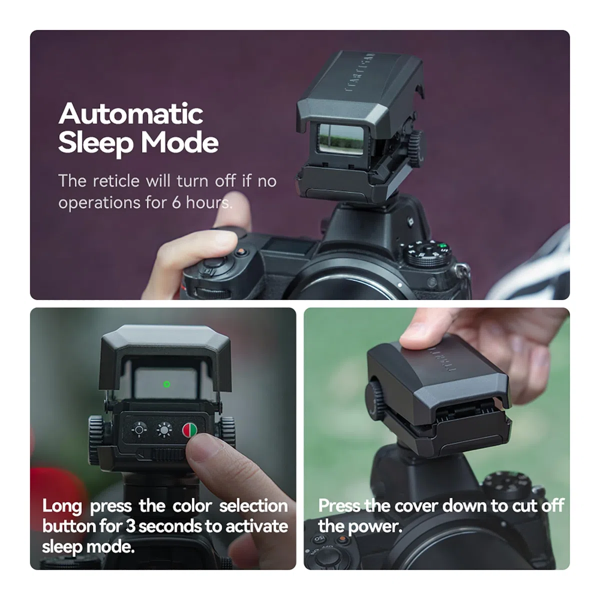 TTARTISAN Telecamera Dot Sight per teleobiettivo Fotografia Peso leggero con Cold Shoe Mount (senza batteria CR2032)
