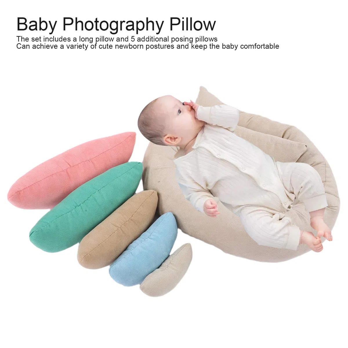Fotografia Neonato Cuscino in Posa Baby Photo Prop Baby Posing Aid Pillow Beans Bag 0-3 Mesi Neonato e Ragazza