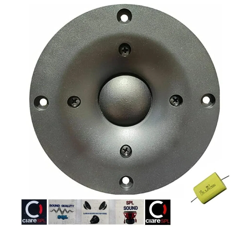 1 CIARE PT383 tweeter driver da 5,25" 13,00 cm 130 mm di diametro 120 watt rms 300 watt max impedenza 8 ohm sensibilità 94 db spl casa nero, 1 pezzo + 5 adesivi omaggio