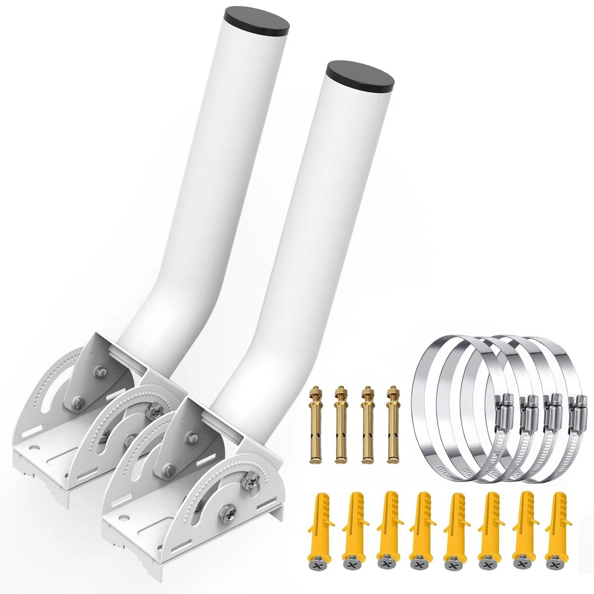 Staffa Antenna, Antenna TV Esterno, 37 centimetri, Resistente al Vento e alla Pioggia, Supporto per Client Bridge CPE di Punto di Accesso Wireless, Confezione da 2