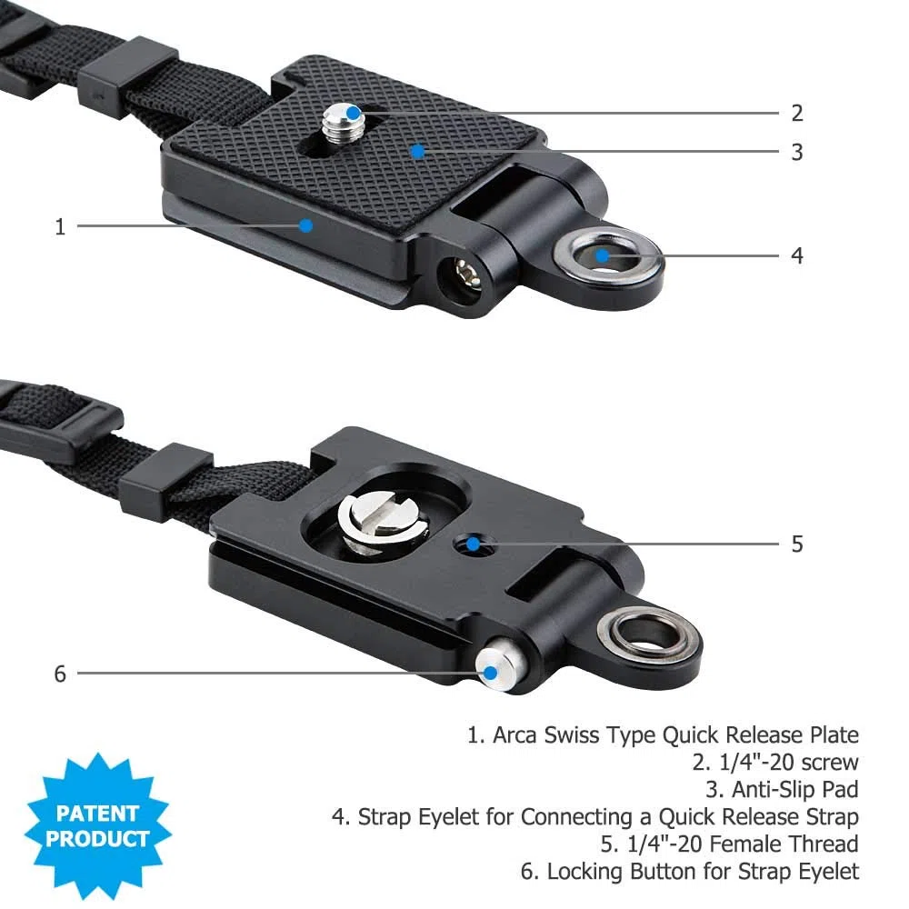 JJC - Cinghia da polso per fotocamera mirrorless adatta per Nik. Z7 Z7 II Z6 Z6 II Sony A1 A7C A7III A7II A7RIII A7RII A7SII A7SIII A6500 A6400 A6300 A6000 Fuji X-S10 X-T3 X-T2 Can. EOS R5 R6