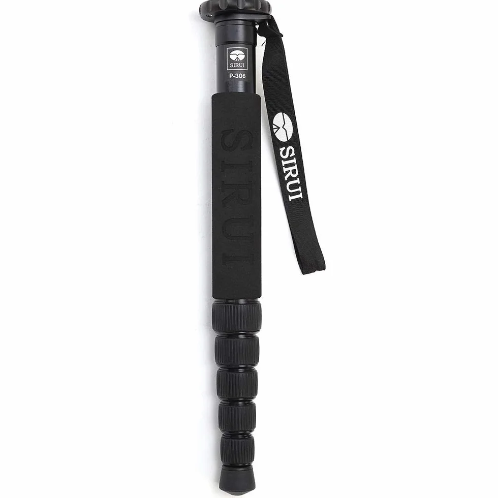 SIRUI P-306 Monopiede per Fotocamera, 156cm Monopied Fotografico Professionale a 6-Sezioni, Monopiede in Alluminio per Fotocamera Reflex, Viaggio Portatile Leggero, Carico Massimo 8KG