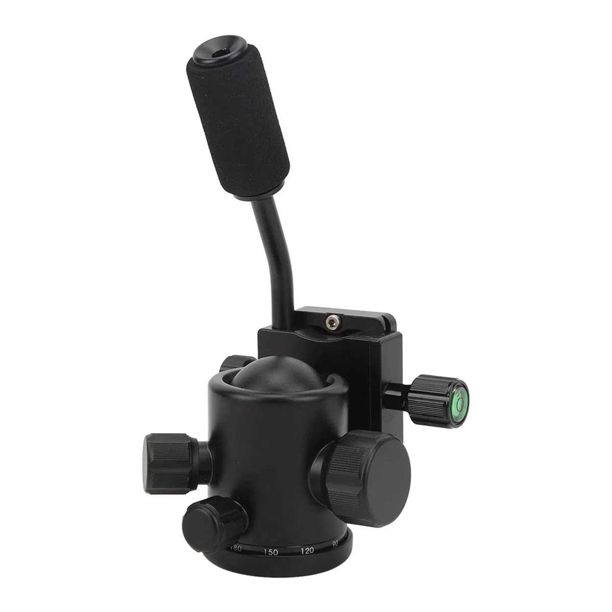 Testa del treppiede, piastra a sgancio rapido 3 manopole di regolazione 1/4 "testa della fotocamera 3/8" per sparare