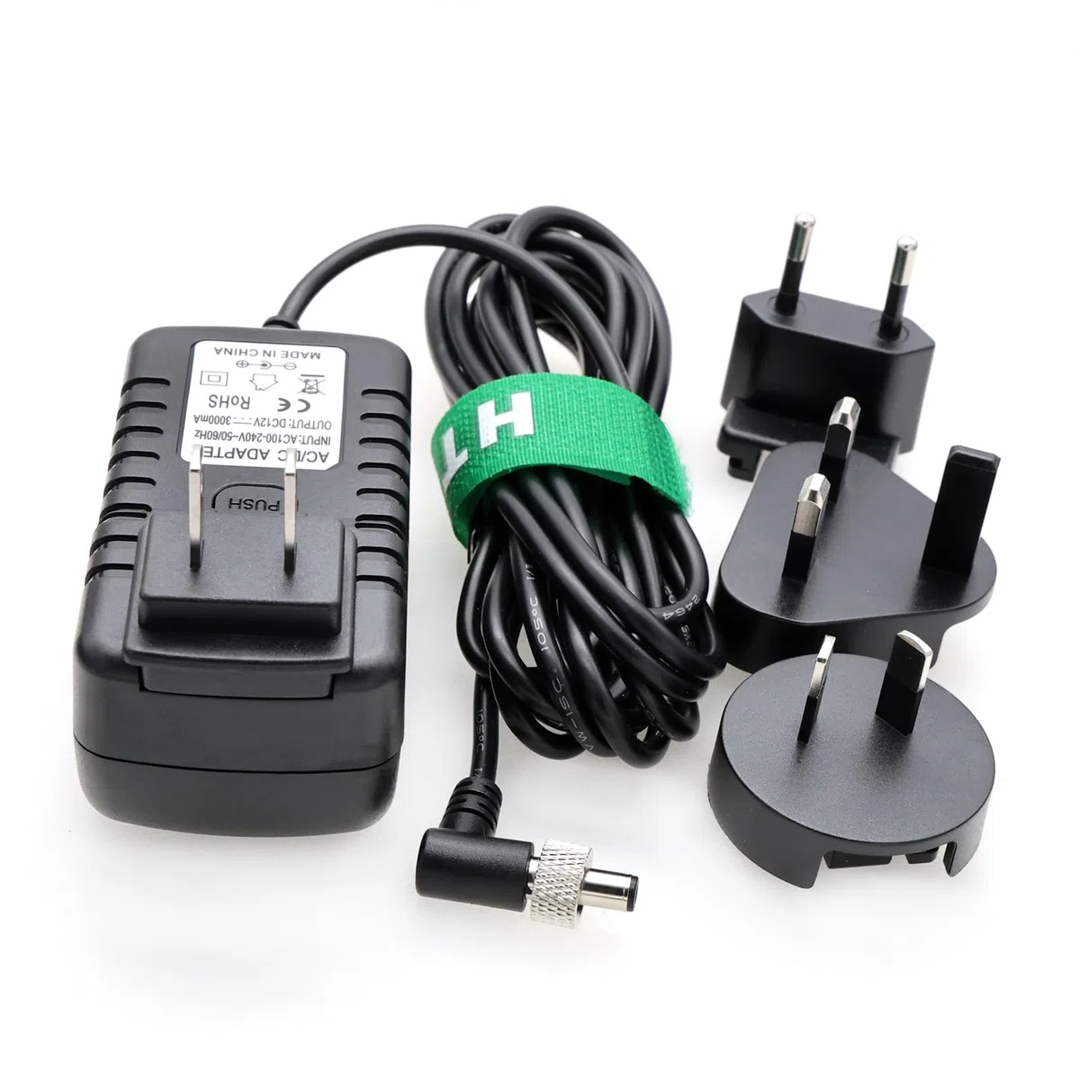 HangTon Adattatore di alimentazione CC 12 V ad angolo retto per Blackmagic Video Assist Monitor Studio Camera 6K 4K Plus G2, Atomos Ninja V, Hollyland Mars 400s, SmallHD 702 trasmissione video