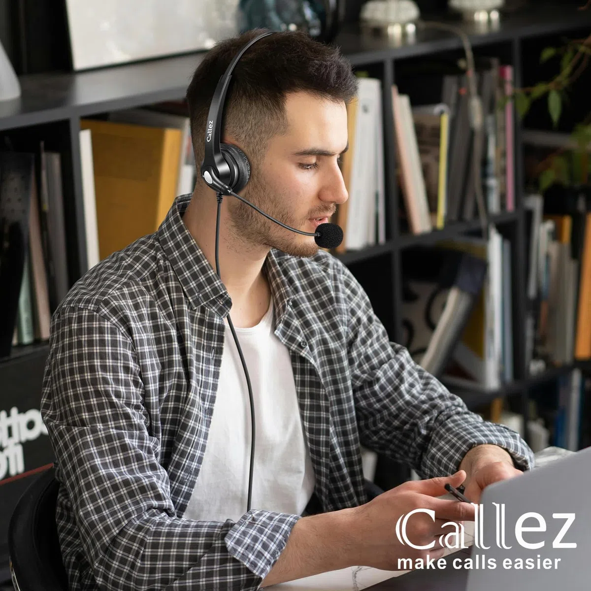 Cuffie telefoniche fisse senza fili con microfono Cancelling, 2,5 mm, compatibili con Panasonic Gigaset C430A C530 CL660HX S850 Yealink W52P Cisco Grandstream Polycom DECT telefoni fissi
