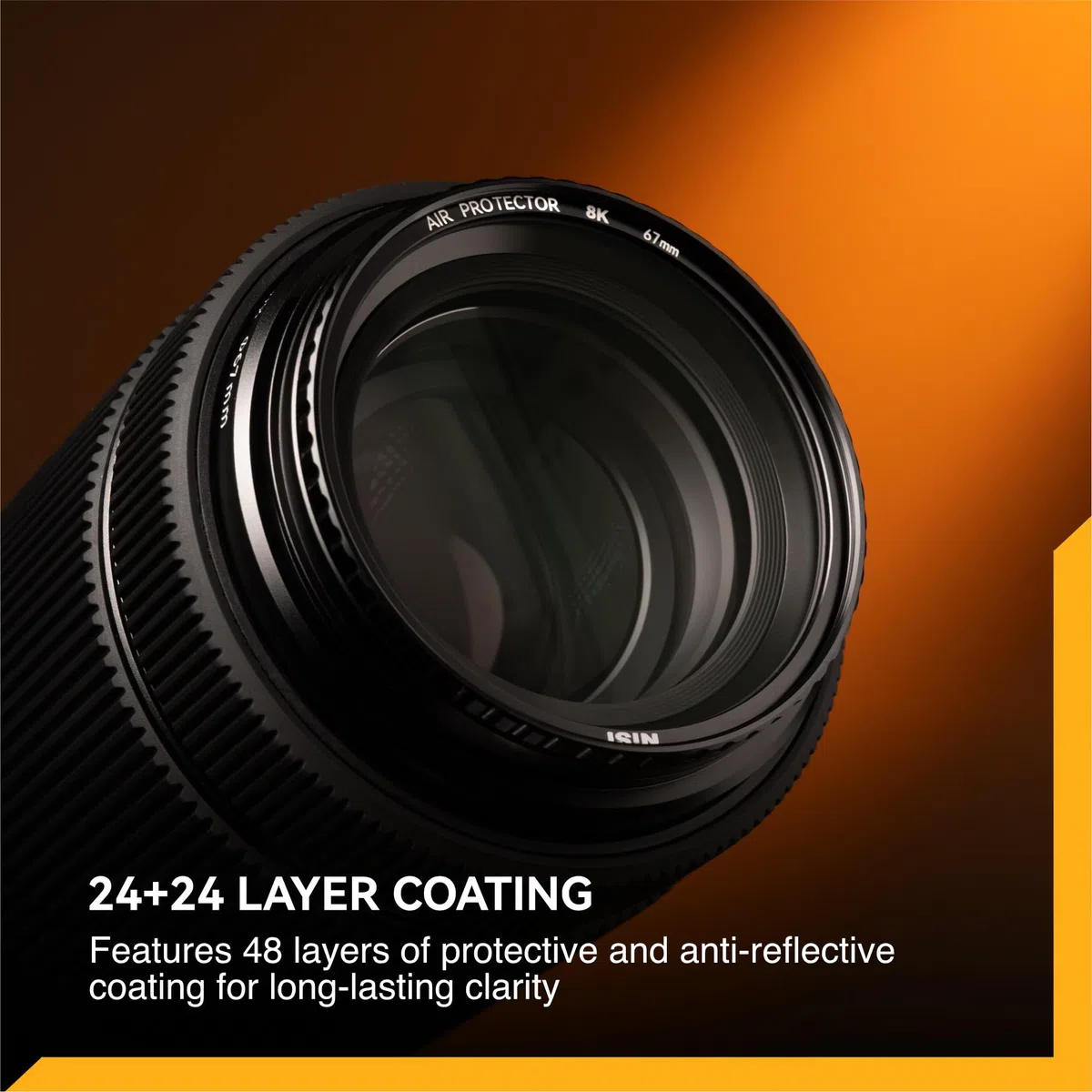 NiSi Filtro UV Air Protector 8K da 67mm, Rivestimento Nano 48 strati, Testato risoluzione 8K, Vetro Ottico esclusivo