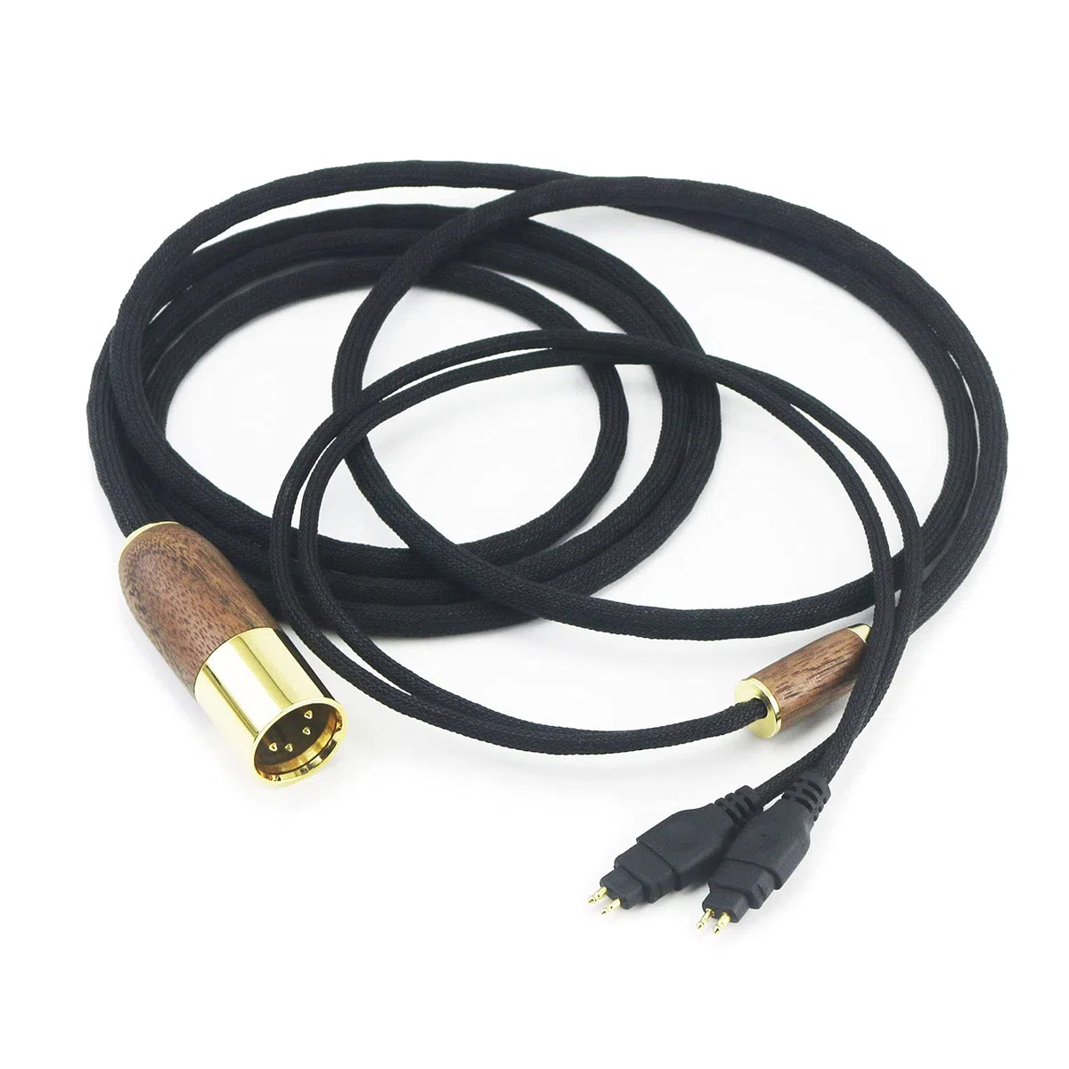 Cavo bilanciato XLR a 4 pin da 2 m, cavo audio di ricambio compatibile con cuffie Sennheiser HD650, HD58X, HD600, HD580, HD660S, HD660S2, HD6XX, 7N OCC, cavo placcato argento e rame con guscio in