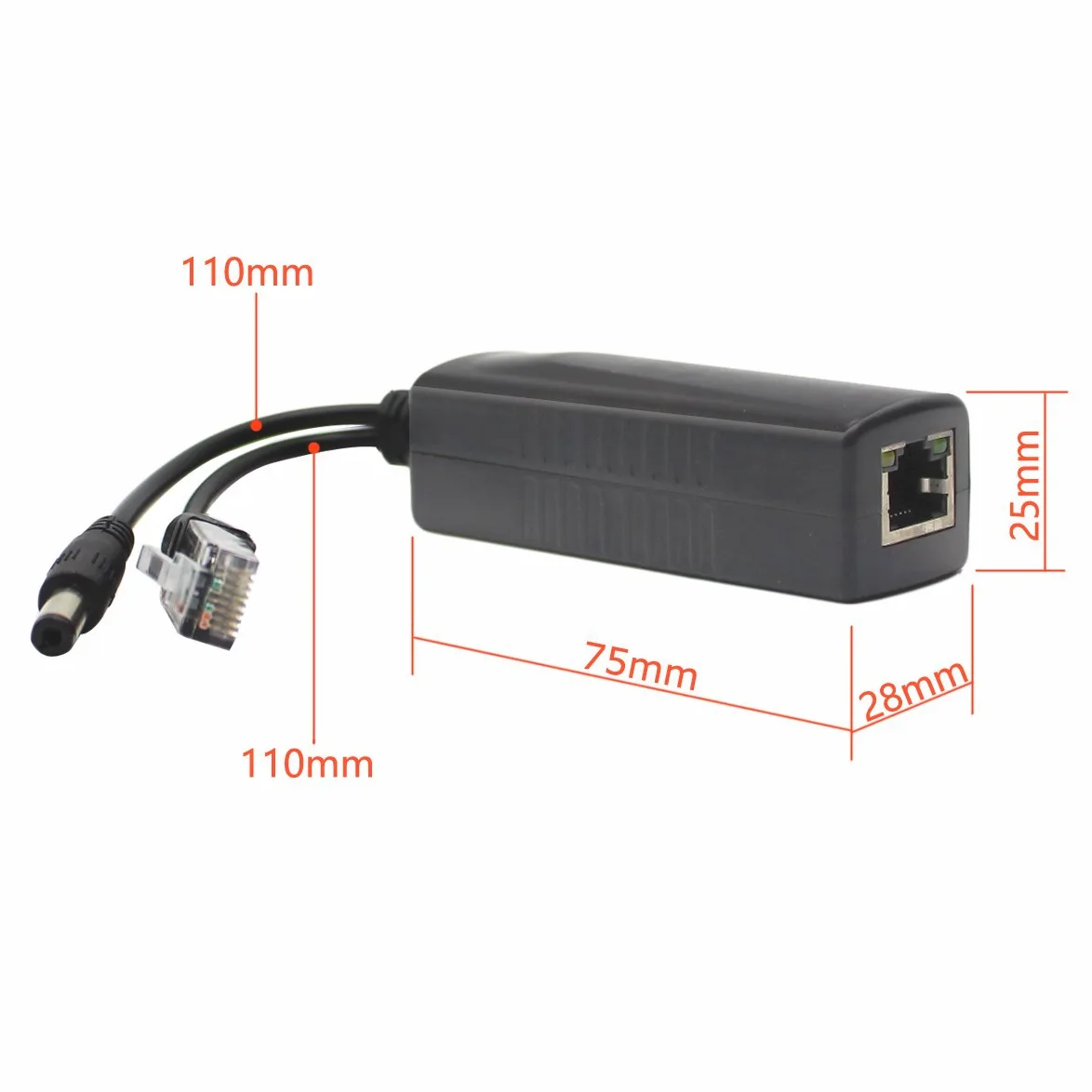 ANVISION 4-Pack Active PoE Splitter Adattatore IEEE 802.3af Conforme 10 / 100Mbps, uscita DC 12V per telecamera IP Wirelss AP Router VoIP Telefono AV-PS12