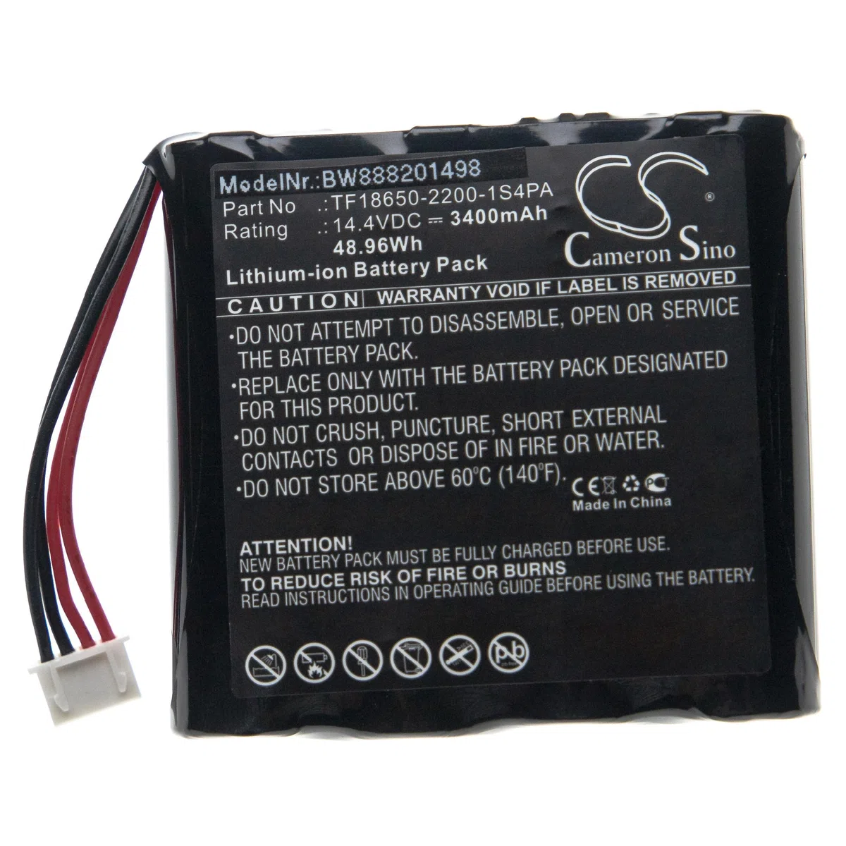 vhbw batteria compatibile con Marshall Kilburn digital radio (3400mAh, 14,4V, Li-Ion)