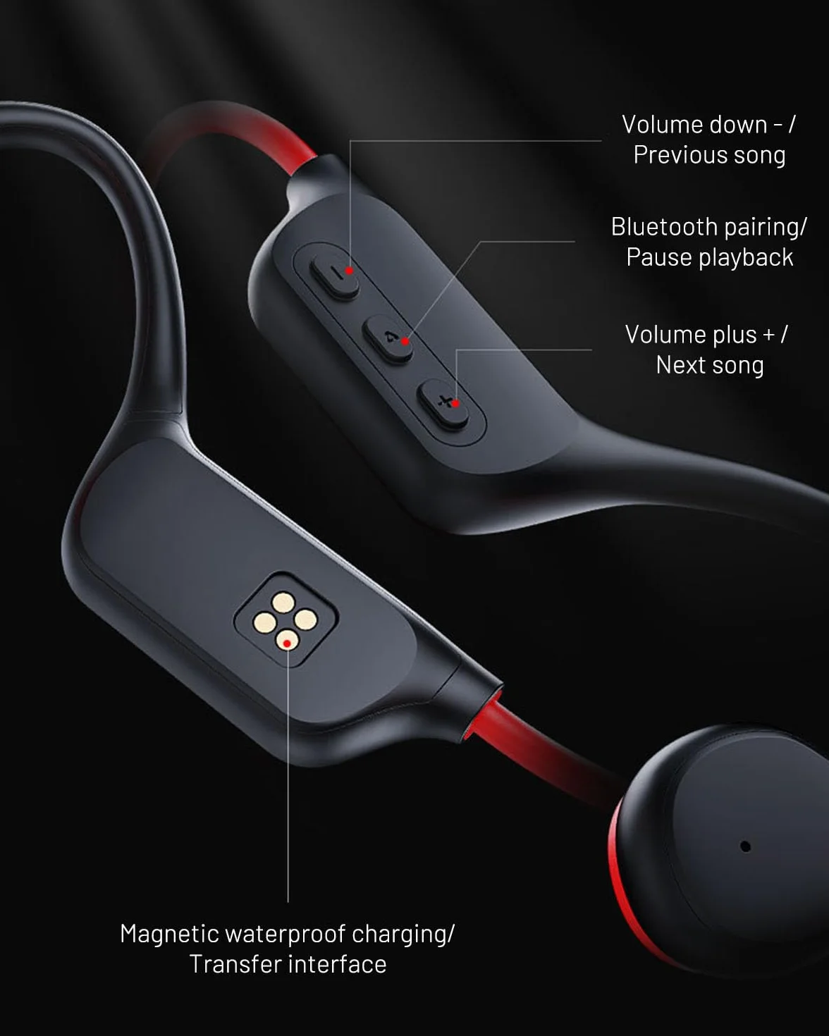 Cuffie a conduossea, IPX8, impermeabili, per nuoto, con memoria 32G, Bluetooth 5.3, cuffie sportive con microfono senza fili, per corsa, nuoto, ciclismo, allenamento