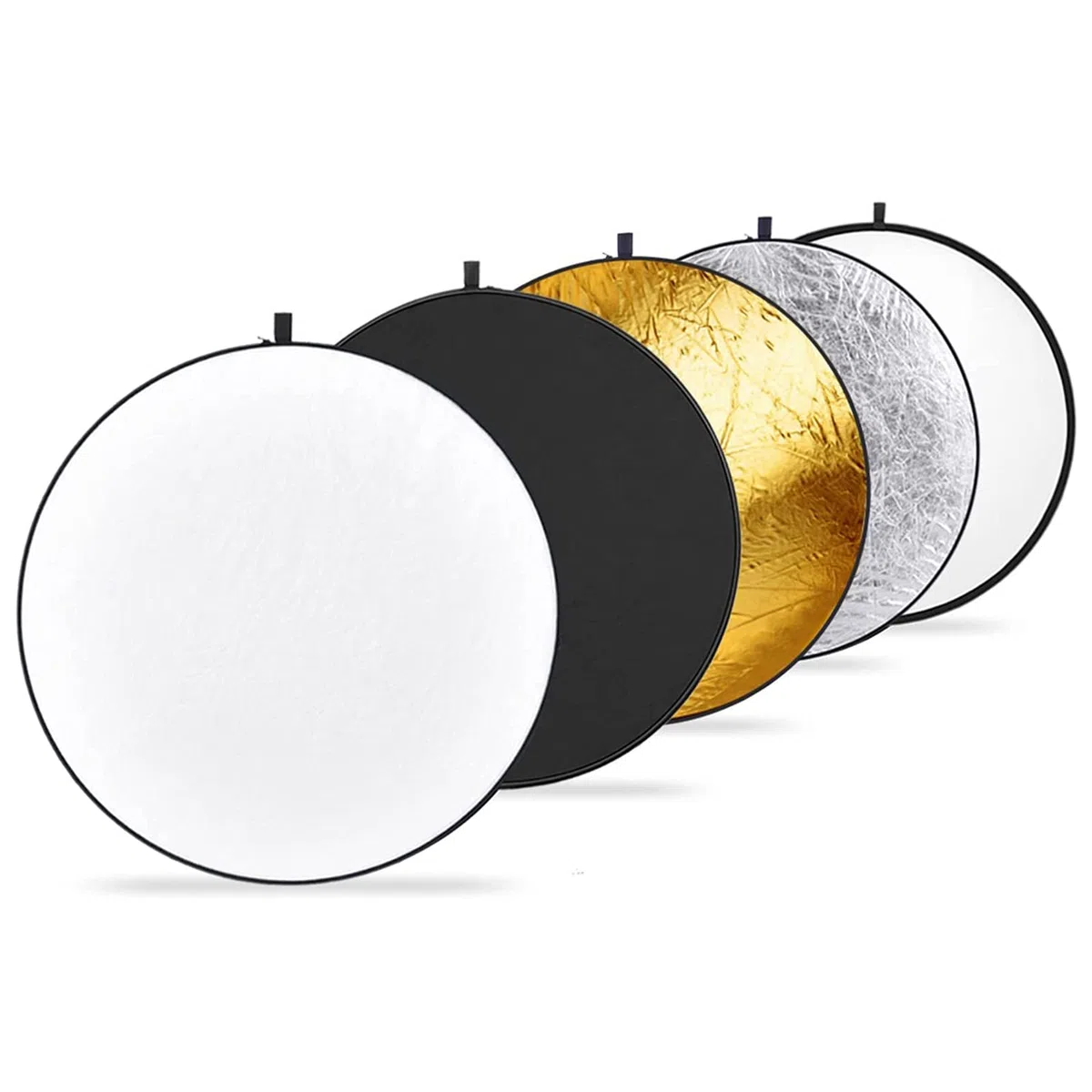 NEEWER 110cm 5-in-1 Riflettore Rotondo Portatile Pieghevole (Trasclucido, Argento, Dorato, Bianco, Nero) per Studio Fotografico