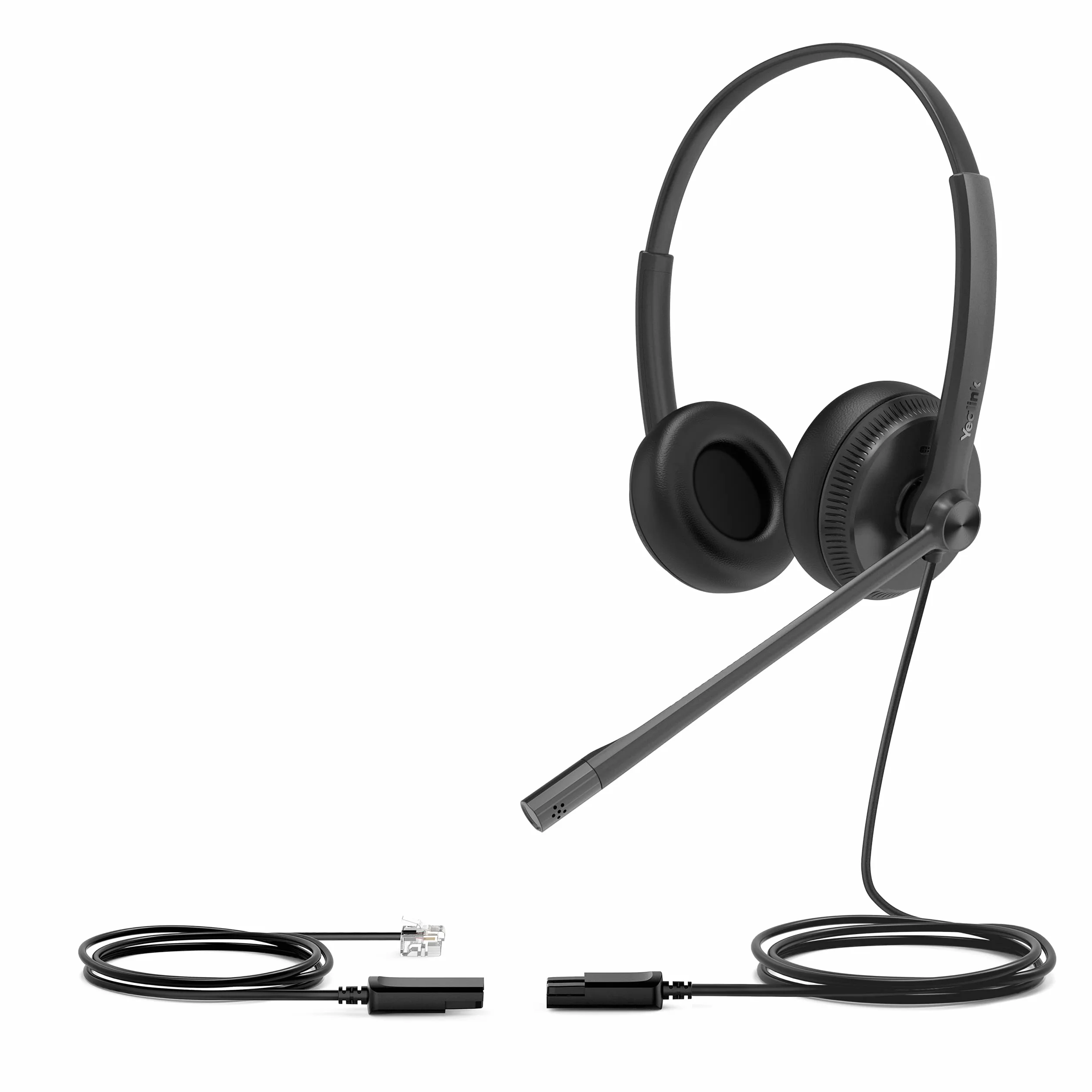 Yealink Headset YHS34 Dual - Due auricolari - con cavo di collegamento RJ