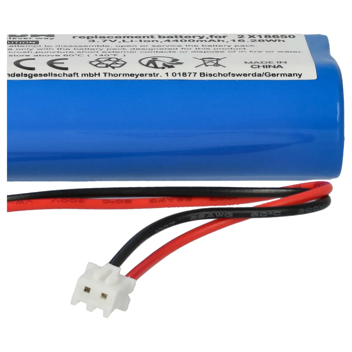 vhbw 5x batteria compatibile con Zafferano Poldina, Olivia Pro, Poldina Pro lampada da tavolo, da comodino (4400mAh, 3,7V, Li-Ion)
