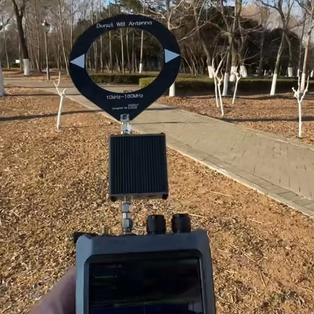 SPORTARC Donut AM MW/SW Antenna, mini antenna portatile ad anello 10kHz-180MHz per HFDY Malahiteam HF onda media con convertitore a bassa impedenza, 08KZLC61UB3GM5J07I802Y5854H1E