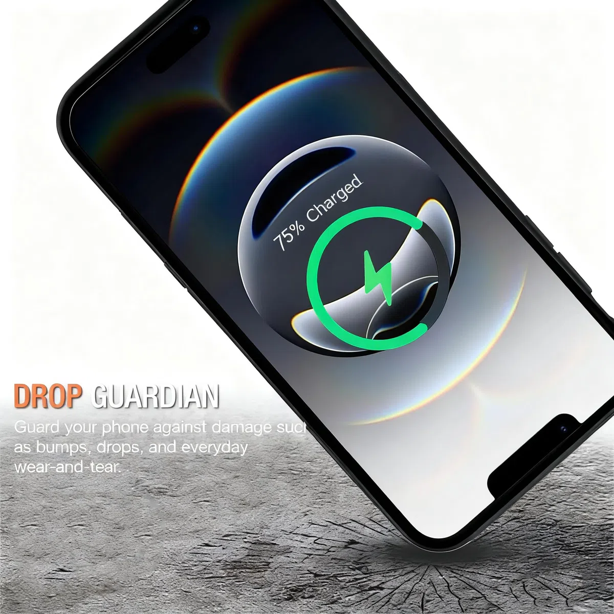 Custodia con batteria per iPhone Air, batteria portatile ricaricabile da 10000 mAh migliorata - Cover con caricatore esteso con ricarica wireless integrata - Banca di alimentazione