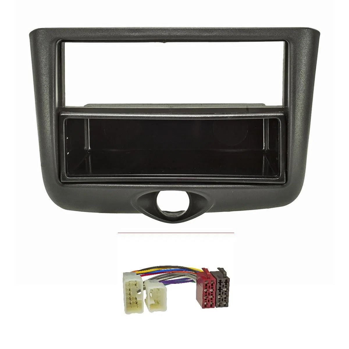tomzz Audio 2455-024 Set di mascherine per autoradio compatibile con Toyota Yaris P1 e Yaris Verso P1, anni di produzione 1999-2003, nero, con adattatore per autoradio ISO