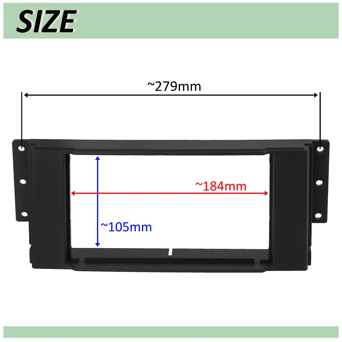 AERZETIX - C40961 - Mascherina telaio adattatore 2 DIN per autoradio - in plastica - compatibile con Land Rover Discovery 2005+, Land Rover Freelander 2007+, Land Rover Sport 2005+