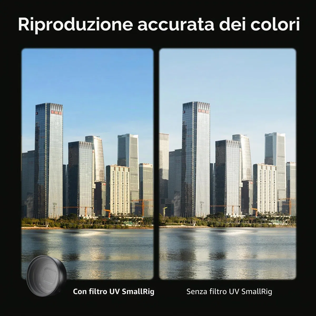 SMALLRIG Filtro UV e paraluce tutto in uno per RICOH GR IV GRIV con cappuccio protettivo in silicone, paraluce dedicato per ridurre la luce diffusa, rivestimenti multistrato, resistente ai graffi