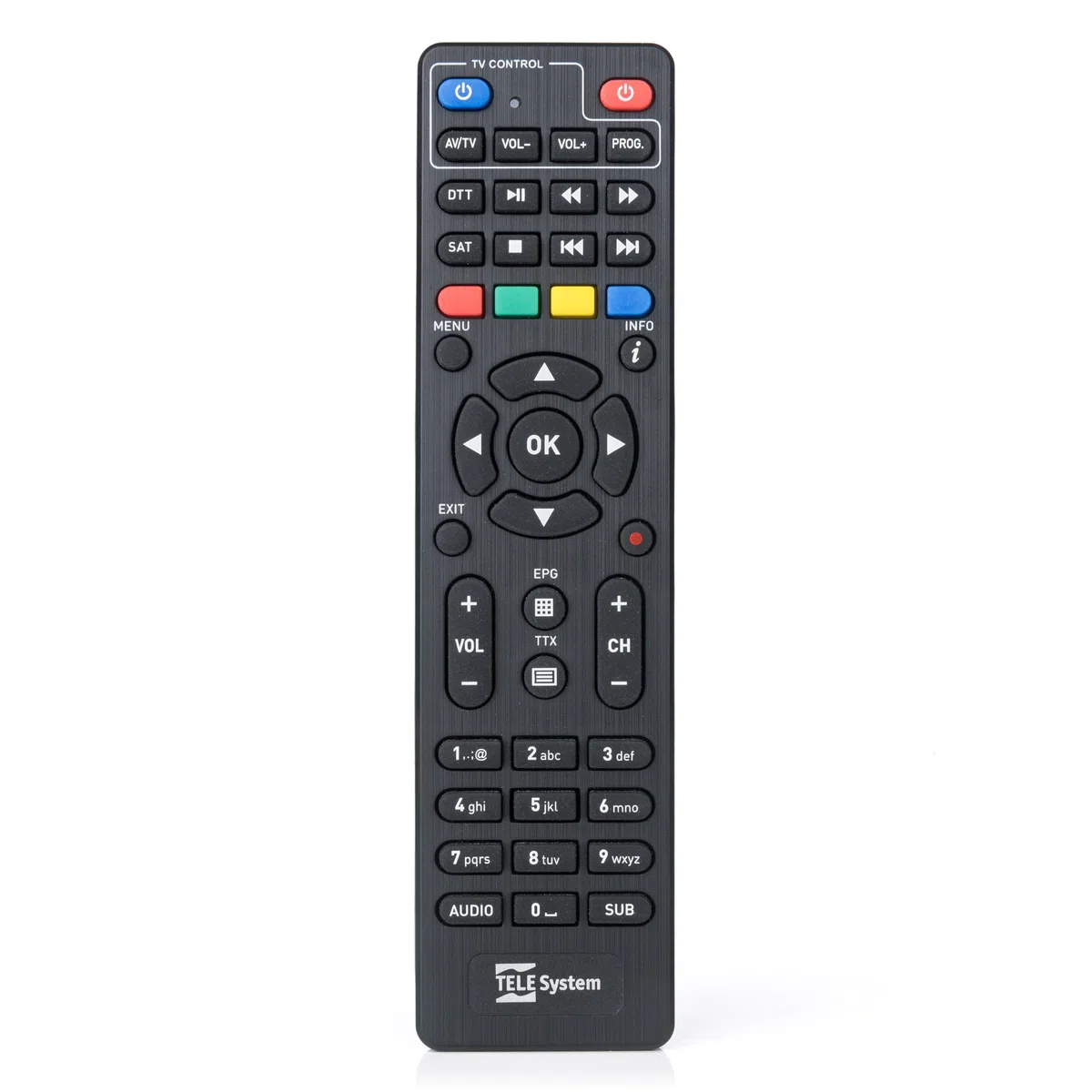 Tele System Decoder Digitale Terrestre e Satellitare 2025 TS4020 PRO, DVB-T/T2 e DVB-S/S2 HEVC HD HDR10 HLG, Decoder TV con Telecomando Unico per ricevitore e TV. USB Media Player.