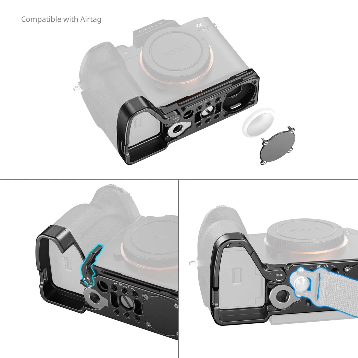 SmallRig Piastra di montaggio con slot per Sony Alpha 7 V / 7R V / 7 IV 6033