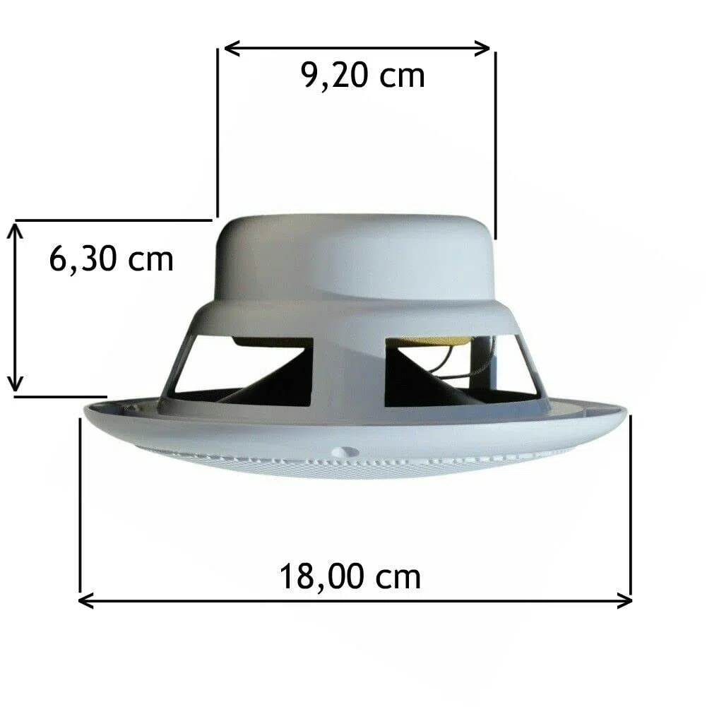 2 PLMR605W altoparlanti marini nautici sistema 2 vie da 200 watt rms 400 watt max da 16,5 cm 165 mm 6,5" di diametro bianchi impermeabili piscina barca hotel, a coppia