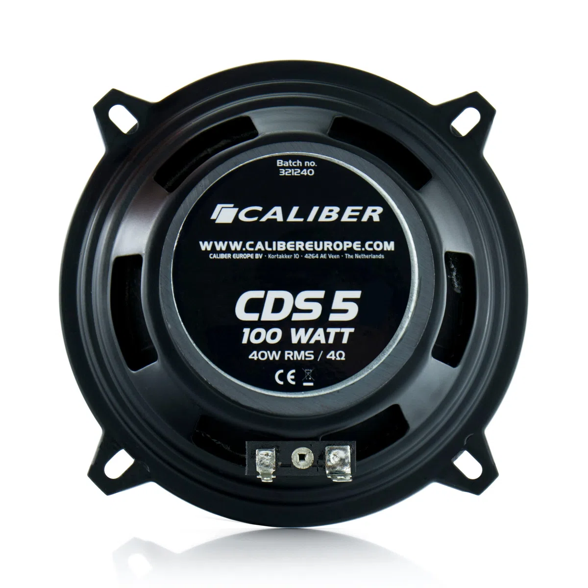 Caliber Set di altoparlanti auto 100W - 2er Set Lautsprecher Auto - Koaxial Lautsprecher 2-Wege - 40W RMS - Inklusive Befestigungsmaterial - Schwarz - 13 cm