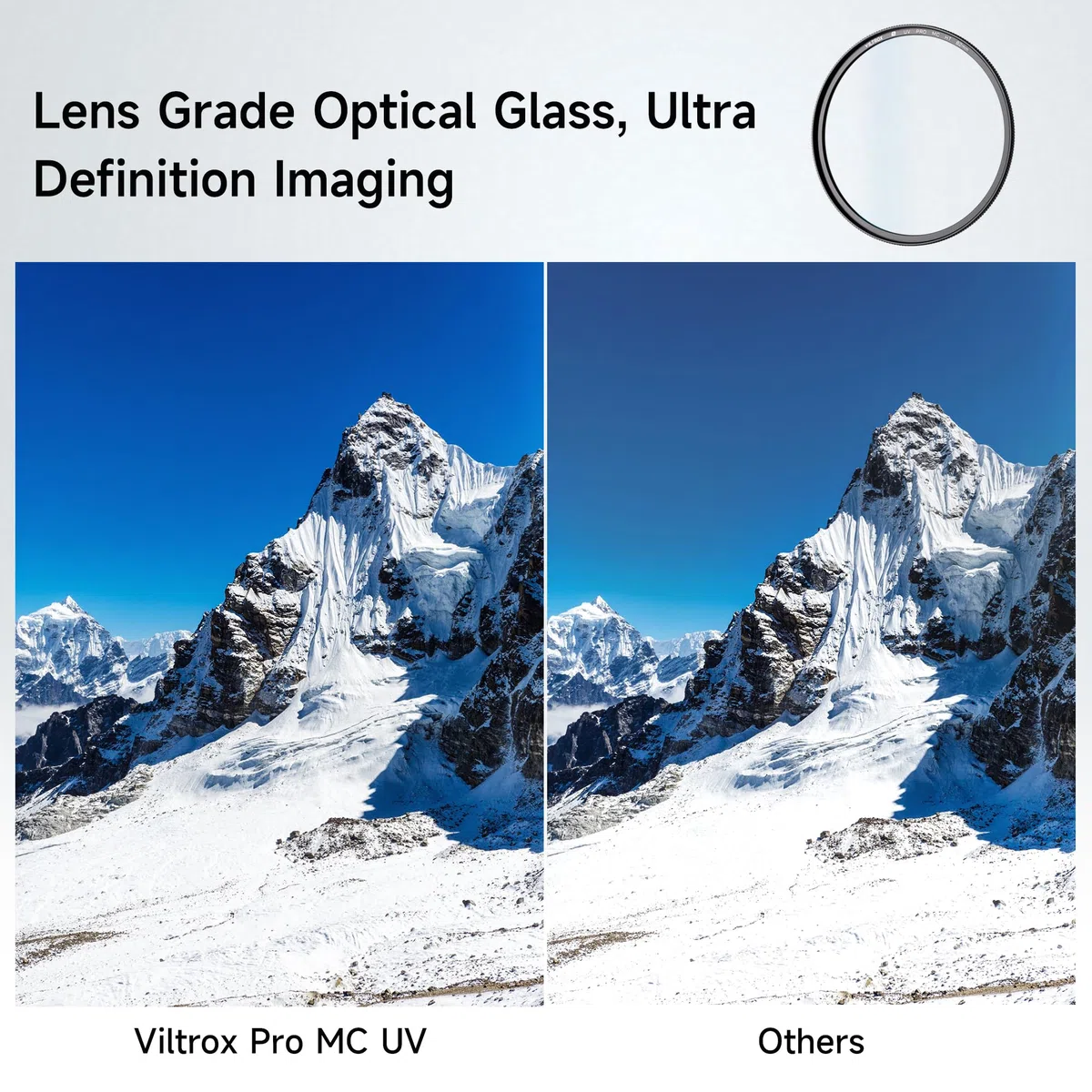 VILTROX Filtro UV MC da 58mm, MC Filtro di protezione UV 18 rivestimenti multistrato UHD, rivestimento nano, filtro UV ultra sottile resistente ai graffi per obiettivo fotocamera da 58mm