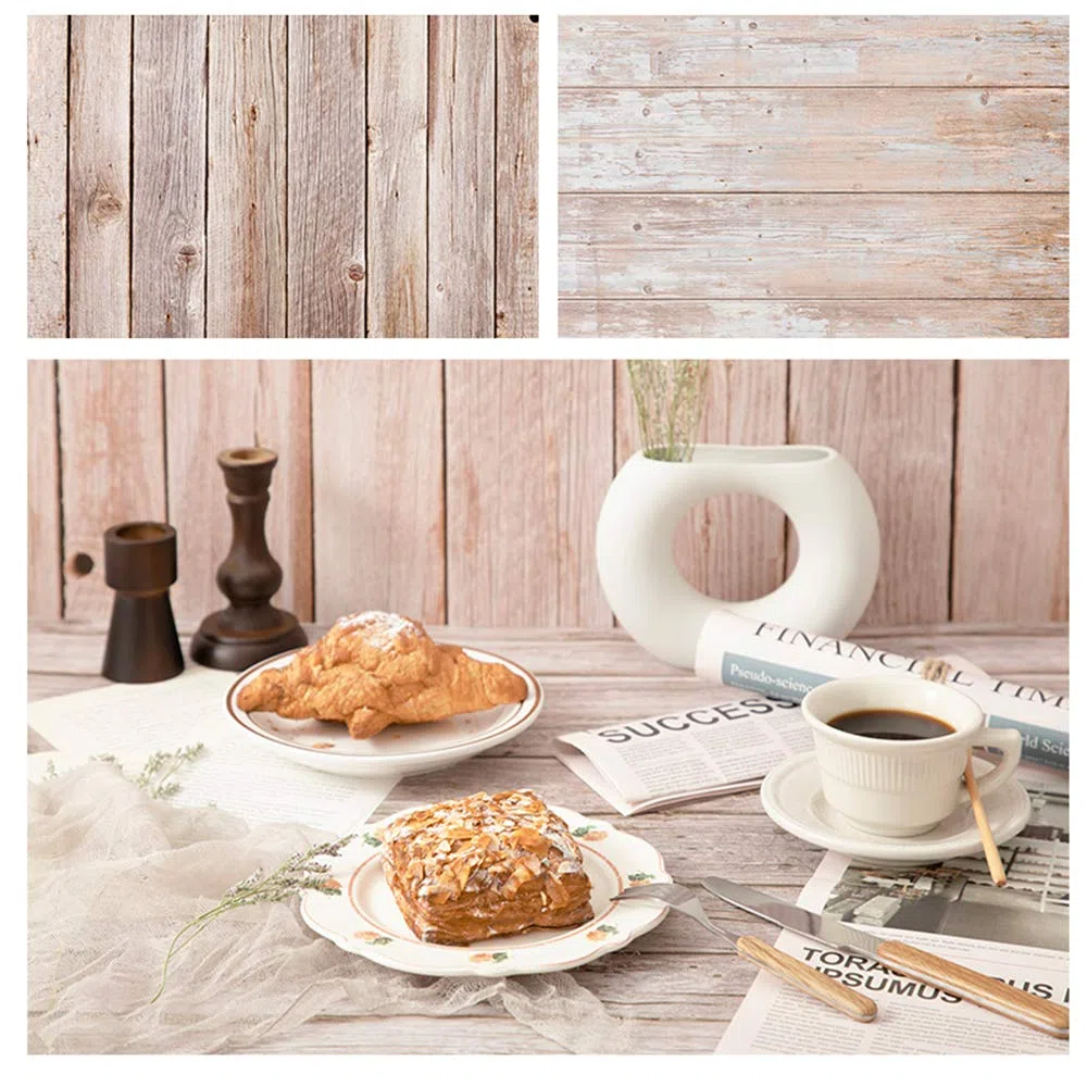 Set di 3 sfondi per fotografia alimentare, 56 x 86 cm, piatti su entrambi i lati, per studio fotografico, prodotti, gioielli, da tavolo, blogger, immagini, 6 modelli