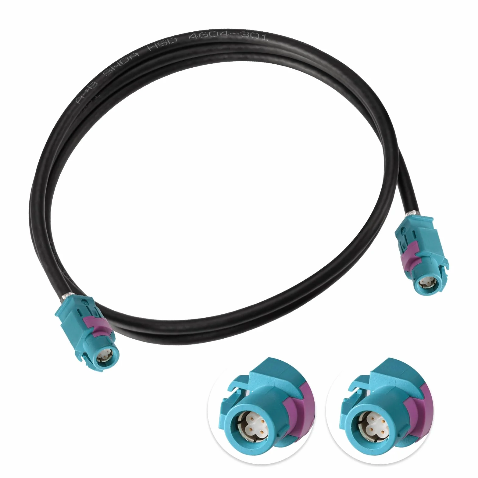 Eightwood HSD LVDS Cavo coassiale HSD-Z femmina 100 cm HSD 535 4 core per BMW F30 F31 F10 F11 F25 F15 Audi VW Mercedes Citroen Peugeot Video Audio Rear View Backup Camera Retrofit Navigation